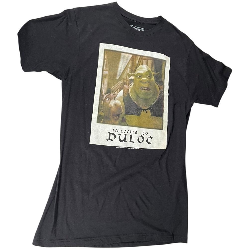 DreamWorks SHREK Black Size Medium 100% Cotton Soft Black T-Shirts NWOT Casual